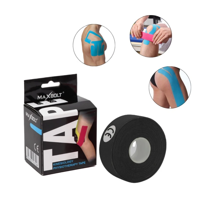 Кинезио тейп Max Bolt, 500x500x2.5 см, черный