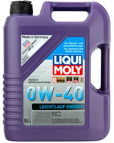 Motor yağı Liqui Moly Leichtlauf Energy 0W-40, 5 l