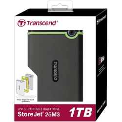 Внешний жесткий диск TRANSCEND StoreJet 2.5 USB 3.0 1TB Iron Gray Slim