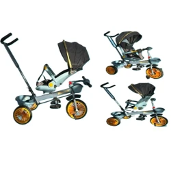 Трехколесный велосипед BB-231, серый/желтый Трехколесный велосипед BB-231, серый/желтый