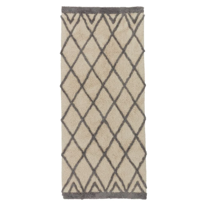 Ковер JYSK Pengeurt 70x160 см, хлопок/полиэстер, бежевый/серый Ковер JYSK Pengeurt 70x160 см, хлопок/полиэстер, бежевый/серый
