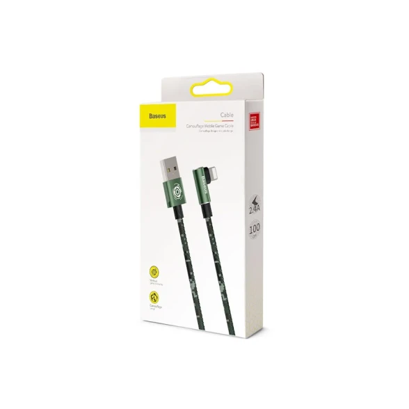 Кабель USB Baseus Camouflage Mobile Game Cable USB 2.4A, зеленый