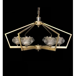 Люстра подвесная Şəms Aydınlatma 85030-8, 8xG9, античная латунь, металл/стекло - 9570-8 AB