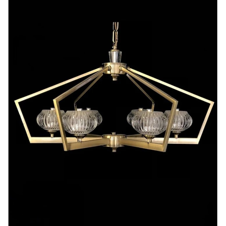 Люстра подвесная Şəms Aydınlatma 85030-8, 8xG9, античная латунь, металл/стекло - 9570-8 AB Люстра подвесная Şəms Aydınlatma 85030-8, 8xG9, античная латунь, металл/стекло - 9570-8 AB