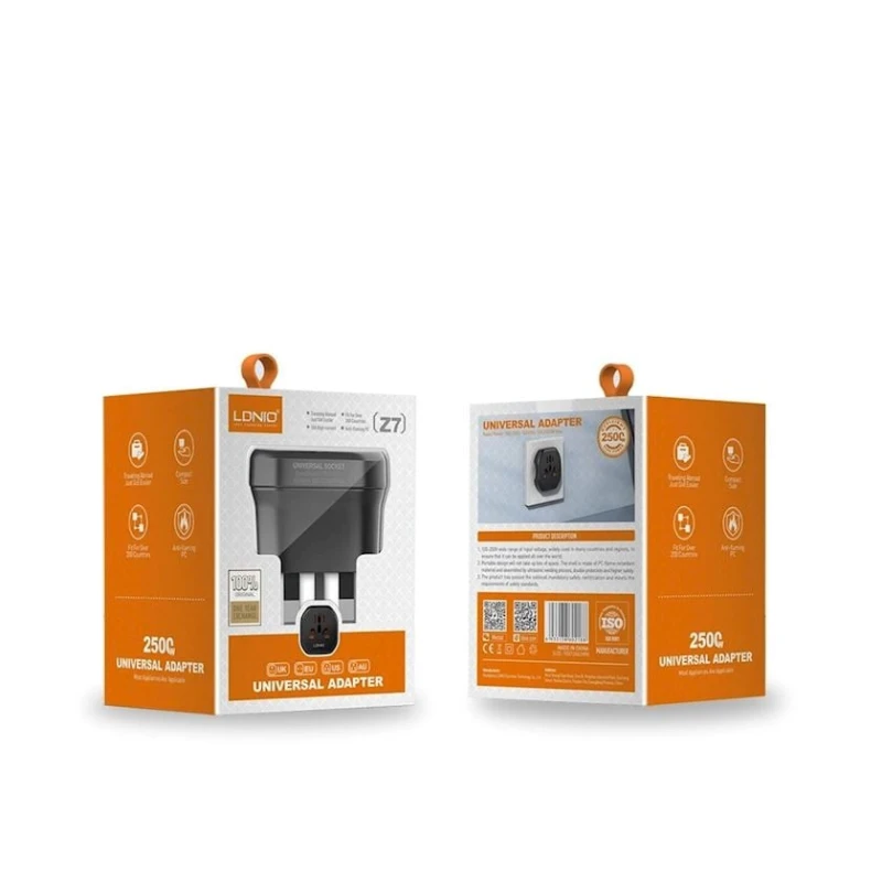 Вилка LDNIO Z7 Black