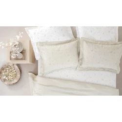 Комплект постельного белья Yataş Ramona, пике 160x220 см, простыня 100x200x35 см, наволочка 50x70 см, односпальный, хлопок/бамбук, бежевый