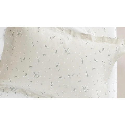 Комплект постельного белья Yataş Ramona, пике 160x220 см, простыня 100x200x35 см, наволочка 50x70 см, односпальный, хлопок/бамбук, бежевый