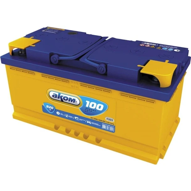 Автомобильный аккумулятор Akom 100Ah, R+, 920A Автомобильный аккумулятор Akom 100Ah, R+, 920A