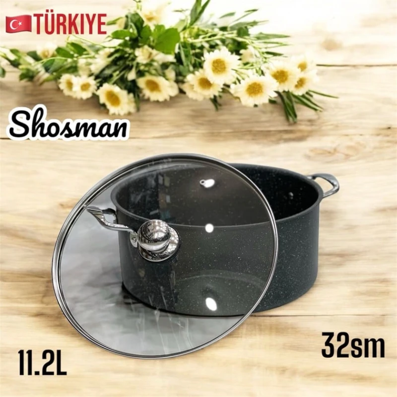 Qazan Shosman MT181965, qranit, boz, 32 sm Qazan Shosman MT181965, qranit, boz, 32 sm