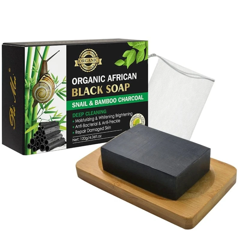 Qara sabun Organic Black Soap Snail & Bamboo Charcoal, 120 q Qara sabun Organic Black Soap Snail & Bamboo Charcoal, 120 q