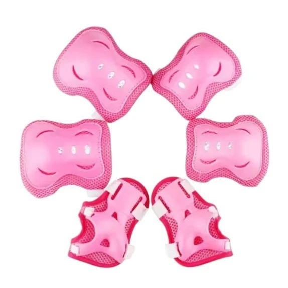 Детский набор защиты для роликов WS SA-024, розовый, 6 шт