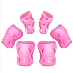 Детский набор защиты для роликов WS SA-024, розовый, 6 шт