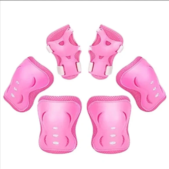 Детский набор защиты для роликов WS SA-024, розовый, 6 шт