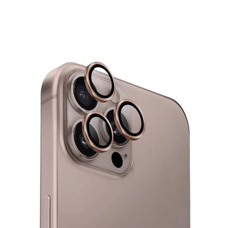Kamera üçün qoruyucu şüşə Apple iPhone 16 Pro/16 Pro Max üçün Uniq Optix AluGuard Gold