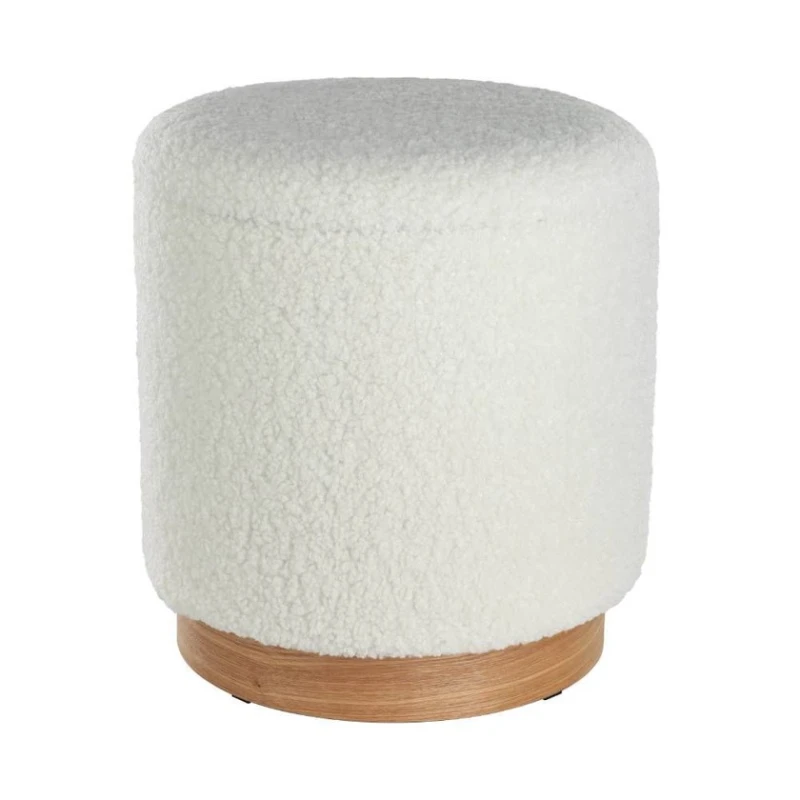 Пуфик 81, ткань, белый, 40x35x35 см Пуфик 81, ткань, белый, 40x35x35 см