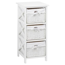 Komod JYSK Oure 36х37х76 sm, 3 səbət, ağ