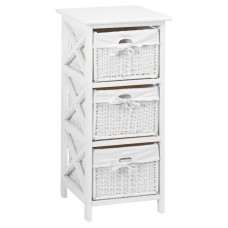 Komod JYSK Oure 36х37х76 sm, 3 səbət, ağ