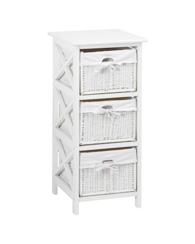 Komod JYSK Oure 36х37х76 sm, 3 səbət, ağ