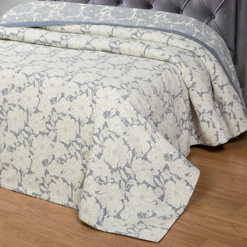 Покрывало Артпостель Танец Цветов, 240x235 см, двуспальное, жаккард/хлопок, серое Покрывало Артпостель Танец Цветов, 240x235 см, двуспальное, жаккард/хлопок, серое