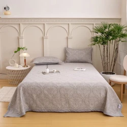 Покрывало Annaberry SHA-00004799, лен, 160х230 см, наволочка 50x70 см, серое