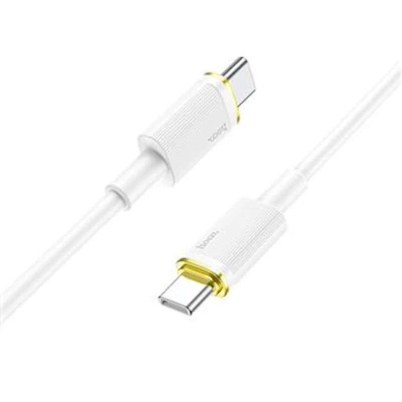 Кабель USB Hoco U109, Type-C - Type-C, 1.2 m, 3A, Белый