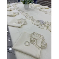 Комплект MiraNova FS-632 (скатерть 160х260 см, дорожка 40х170 см, салфетки 12 шт, кольца для салфеток 12 шт)