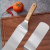 Изогнутый шпатель для теста, дерево/нержавеющая сталь Изогнутый шпатель для теста, дерево/нержавеющая сталь