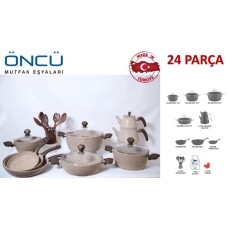 Qab-qacaq dəsti Oncu FS-137, bej, 24 parça