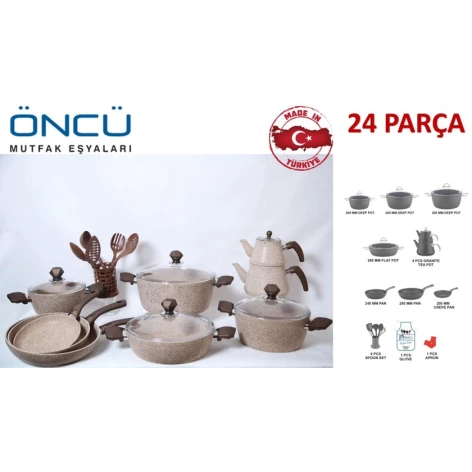 Набор посуды Oncu FS-137, бежевый, 24 предмета Набор посуды Oncu FS-137, бежевый, 24 предмета