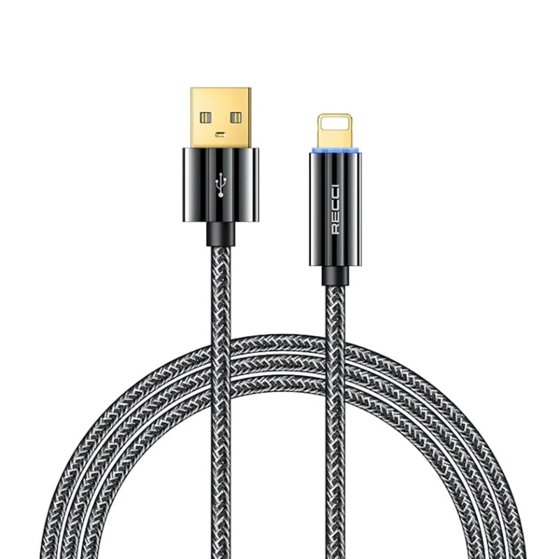 Кабель Recci RS03L Smart Power-Off 1 m Black