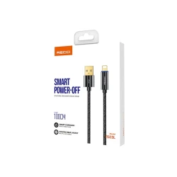 Кабель Recci RS03L Smart Power-Off 1 m Black
