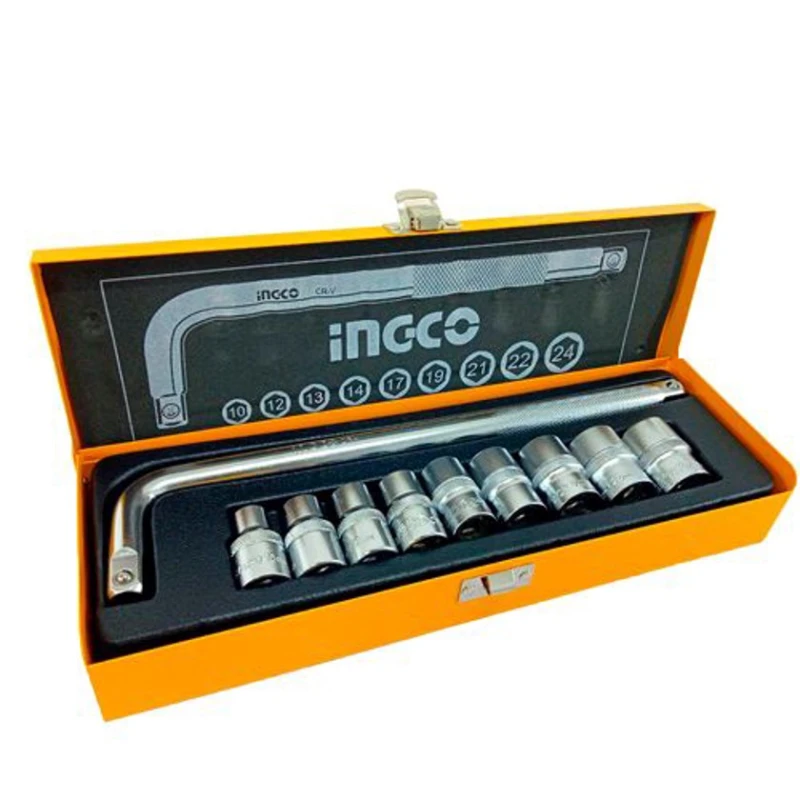 Набор торцевых головок Ingco HKTS12101, 10-24 мм, 10 шт