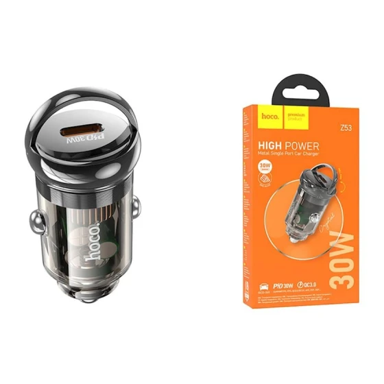 Зарядное устройство автомобильное Hoco Z53 PD30W+QC3.0 Black