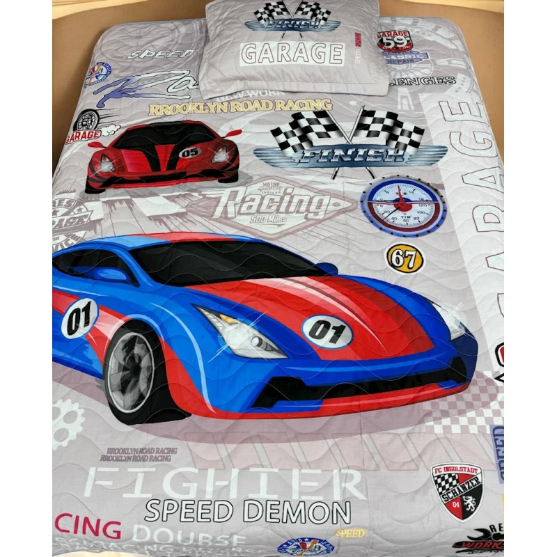 Набор с наволочкой детский MiraNova 361, покрывало 180х240 см, наволочка 50х70 см, разноцветный Набор с наволочкой детский MiraNova 361, покрывало 180х240 см, наволочка 50х70 см, разноцветный