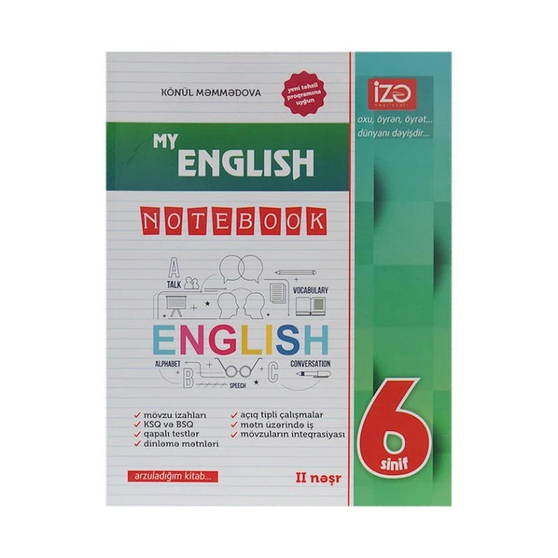 Kitab İzə Nəşriyyatı My English Notebook 6-cı sinif, K. Məmmədova