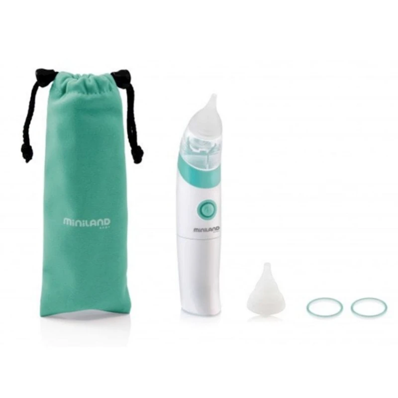 Электрический назальный аспиратор Miniland ST00473, белый/зеленый Электрический назальный аспиратор Miniland ST00473, белый/зеленый