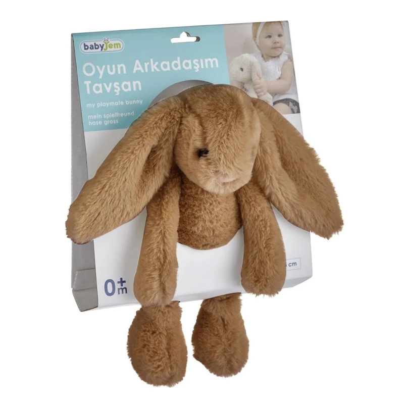 Мягкая игрушка Babyjem Кролик светло-коричневая, 35 см