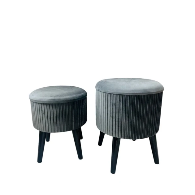 Пуфик, серый, 2 шт Пуфик, серый, 2 шт