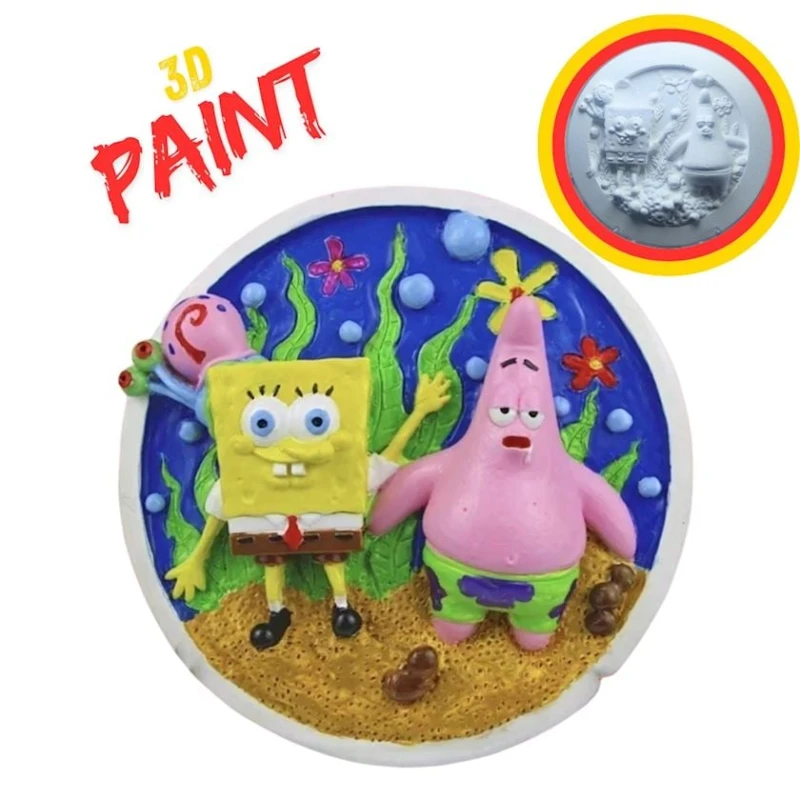 Панно-3D-раскраска 10101013 Sponge Bob, гипс