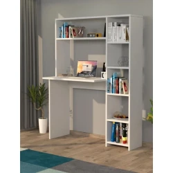 Письменный стол Duru, белый, 40x114x75/140см Письменный стол Duru, белый, 40x114x75/140см