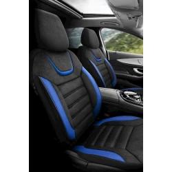 Avtomobil oturacaqları üçün çexol dəsti vidual7, kətan/dəri, qara/göy Avtomobil oturacaqları üçün çexol dəsti vidual7, kətan/dəri, qara/göy