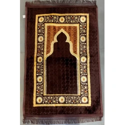 Ковер MiraNova CTS-459, велюр, коричневый, 80х120 см