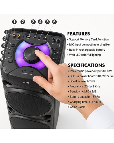 Портативная колонка IFeiGift DJ Pro MT-1288