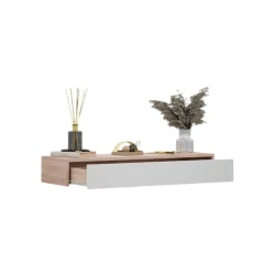 Консоль Art Mebel 16, ламинат, 17x71x30 см, белый/сонома