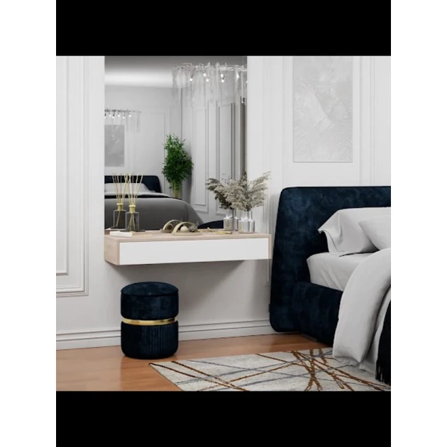 Консоль Art Mebel 16, ламинат, 17x71x30 см, белый/сонома Консоль Art Mebel 16, ламинат, 17x71x30 см, белый/сонома