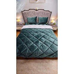 Yorğan Luxe Cotton Lu-xe-000622, 155x255 см, полутораспальное, всесезонное, велюр, зеленый Yorğan Luxe Cotton Lu-xe-000622, 155x255 см, полутораспальное, всесезонное, велюр, зеленый