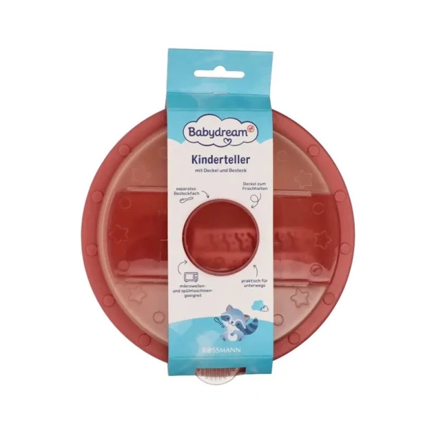 Комплект посуды для детей Babydream Kinderteller, 3 əd