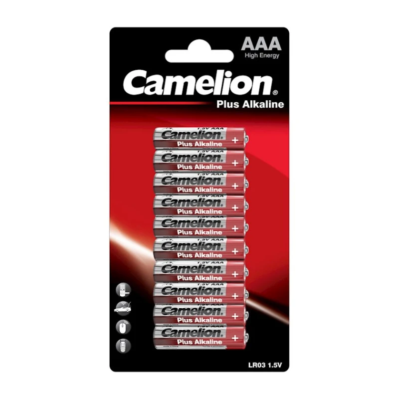 Батарейка Camelion Plus Alkaline AAA LR03 1.5V, 10шт
