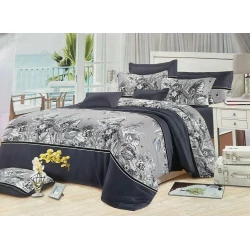 Комплект постельного белья MiraNova CTS-527, сатин, разноцветный, простыня 200х220 см, пододеяльник 200x220 см, наволочка 50x70 см (2 шт)