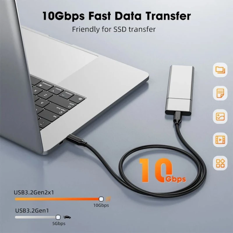 Kabel USB SBTOOL SCC-02 Type-C to Type-C 3A Black